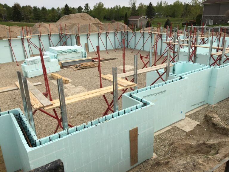 ICF basement walls ready to pour near Wasaga Beach